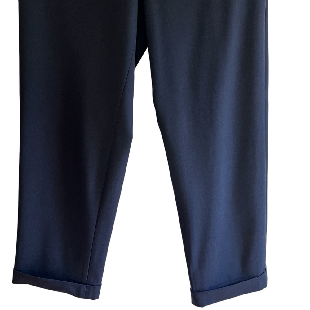 6397 wool cropped cuffed navy trousers size 4 excellent condition - Picture 3 of 15